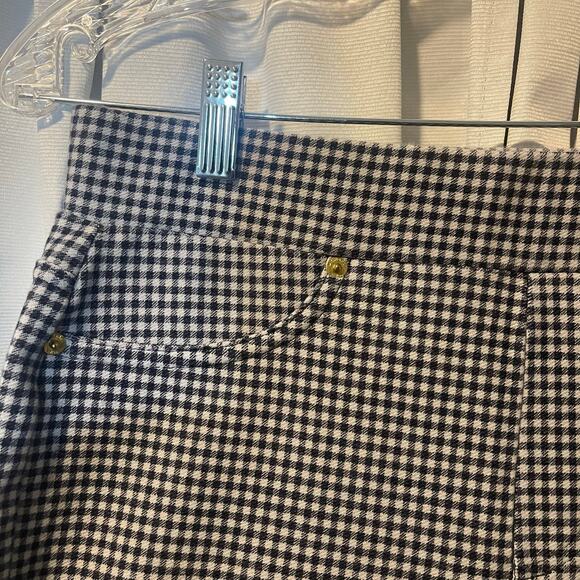 Michael Kors pull on legging size Medium Gingham blue/white - Picture 9 of 10